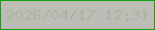 文字の大きさ：2、枠の色：09a50f、背景の色：bebcb7、文字の色：abb6a2 無料ブログパーツのブログ時計