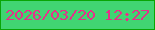 文字の大きさ：4、枠の色：09a605、背景の色：41d572、文字の色：e6308a 無料ブログパーツのブログ時計