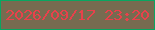 文字の大きさ：5、枠の色：09a661、背景の色：776b50、文字の色：e8414b 無料ブログパーツのブログ時計