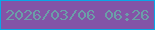 文字の大きさ：5、枠の色：09a7e6、背景の色：8354a7、文字の色：6b9ea8 無料ブログパーツのブログ時計