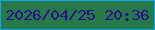 文字の大きさ：5、枠の色：09a9f8、背景の色：287948、文字の色：280f93 無料ブログパーツのブログ時計