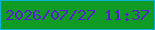 文字の大きさ：3、枠の色：09b2d8、背景の色：109b24、文字の色：551ed3 無料ブログパーツのブログ時計