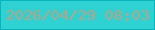 文字の大きさ：4、枠の色：09b4bc、背景の色：2fd2d2、文字の色：b9a283 無料ブログパーツのブログ時計