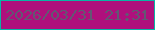 文字の大きさ：3、枠の色：09b6a5、背景の色：af107c、文字の色：625873 無料ブログパーツのブログ時計