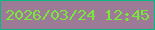 文字の大きさ：4、枠の色：09b781、背景の色：9d7a96、文字の色：7ae63e 無料ブログパーツのブログ時計