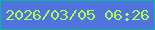 文字の大きさ：1、枠の色：09b89b、背景の色：5272dd、文字の色：a8fc55 無料ブログパーツのブログ時計