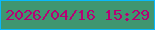 文字の大きさ：5、枠の色：09b8fb、背景の色：3f9670、文字の色：b70074 無料ブログパーツのブログ時計