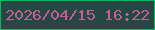 文字の大きさ：1、枠の色：09b95f、背景の色：274745、文字の色：c65d96 無料ブログパーツのブログ時計