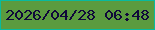 文字の大きさ：3、枠の色：09ba9e、背景の色：5b9b3f、文字の色：10083a 無料ブログパーツのブログ時計