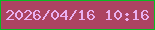 文字の大きさ：5、枠の色：09bb23、背景の色：ac4362、文字の色：e9b1f1 無料ブログパーツのブログ時計