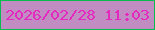 文字の大きさ：5、枠の色：09bb4f、背景の色：c08cc2、文字の色：e329be 無料ブログパーツのブログ時計