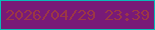 文字の大きさ：4、枠の色：09bbb7、背景の色：781a77、文字の色：9b3745 無料ブログパーツのブログ時計