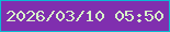 文字の大きさ：1、枠の色：09bbd3、背景の色：802faf、文字の色：d8f5c8 無料ブログパーツのブログ時計