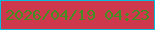 文字の大きさ：3、枠の色：09bbdd、背景の色：cd384c、文字の色：429024 無料ブログパーツのブログ時計