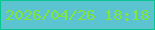 文字の大きさ：2、枠の色：09c68e、背景の色：5cc3d1、文字の色：81e43f 無料ブログパーツのブログ時計
