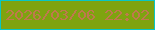 文字の大きさ：2、枠の色：09c6c3、背景の色：7fa30f、文字の色：bf794d 無料ブログパーツのブログ時計