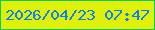 文字の大きさ：2、枠の色：09cd64、背景の色：dff106、文字の色：0a81f3 無料ブログパーツのブログ時計