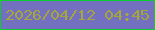 文字の大きさ：3、枠の色：09ce2d、背景の色：7370c0、文字の色：a5a73c 無料ブログパーツのブログ時計