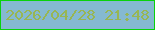 文字の大きさ：3、枠の色：09d20c、背景の色：85b9d1、文字の色：98b653 無料ブログパーツのブログ時計