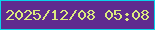 文字の大きさ：1、枠の色：09d3ea、背景の色：5f2b8f、文字の色：dcea7f 無料ブログパーツのブログ時計