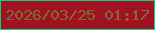 文字の大きさ：5、枠の色：09d57f、背景の色：a01122、文字の色：826a36 無料ブログパーツのブログ時計
