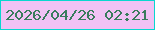 文字の大きさ：1、枠の色：09d7cf、背景の色：f1c2f5、文字の色：397c5d 無料ブログパーツのブログ時計