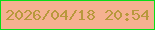 文字の大きさ：3、枠の色：09dc19、背景の色：f5b191、文字の色：b8983c 無料ブログパーツのブログ時計