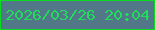 文字の大きさ：5、枠の色：09dc1e、背景の色：527789、文字の色：21dc5c 無料ブログパーツのブログ時計