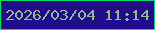 文字の大きさ：1、枠の色：09dc66、背景の色：210d8b、文字の色：93b98c 無料ブログパーツのブログ時計