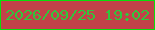 文字の大きさ：3、枠の色：09e00a、背景の色：c24249、文字の色：31c63c 無料ブログパーツのブログ時計