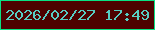 文字の大きさ：3、枠の色：09e183、背景の色：4d0200、文字の色：57cdc3 無料ブログパーツのブログ時計