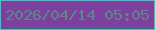 文字の大きさ：2、枠の色：09e4b5、背景の色：7d409e、文字の色：5b8887 無料ブログパーツのブログ時計