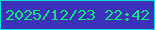 文字の大きさ：5、枠の色：09e4cf、背景の色：3c32b9、文字の色：0de67f 無料ブログパーツのブログ時計