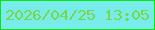 文字の大きさ：2、枠の色：09e60b、背景の色：78ecea、文字の色：77d843 無料ブログパーツのブログ時計