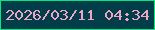 文字の大きさ：2、枠の色：09e67d、背景の色：023d4a、文字の色：efa4c6 無料ブログパーツのブログ時計