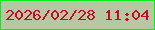 文字の大きさ：5、枠の色：09eb1b、背景の色：b6c7a1、文字の色：c50b2c 無料ブログパーツのブログ時計