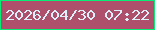 文字の大きさ：3、枠の色：09ed77、背景の色：ae4f6c、文字の色：def0f9 無料ブログパーツのブログ時計