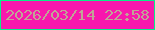 文字の大きさ：3、枠の色：09ee88、背景の色：f818ad、文字の色：c0a596 無料ブログパーツのブログ時計