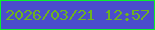 文字の大きさ：5、枠の色：09f02c、背景の色：4b4dcc、文字の色：6eb31e 無料ブログパーツのブログ時計
