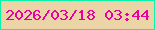 文字の大きさ：3、枠の色：09f2a9、背景の色：ebd4a6、文字の色：e9009e 無料ブログパーツのブログ時計