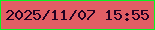 文字の大きさ：3、枠の色：09f323、背景の色：e25e65、文字の色：220122 無料ブログパーツのブログ時計