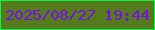 文字の大きさ：4、枠の色：09f443、背景の色：567b1c、文字の色：770dea 無料ブログパーツのブログ時計