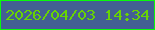 文字の大きさ：5、枠の色：09f90b、背景の色：435f93、文字の色：68d403 無料ブログパーツのブログ時計