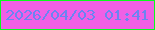 文字の大きさ：2、枠の色：09fb1d、背景の色：f060e5、文字の色：6b84f2 無料ブログパーツのブログ時計