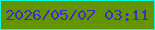 文字の大きさ：4、枠の色：09fbe2、背景の色：649401、文字の色：3c2bcf 無料ブログパーツのブログ時計