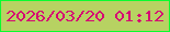 文字の大きさ：4、枠の色：09fc2f、背景の色：b7d262、文字の色：d60573 無料ブログパーツのブログ時計