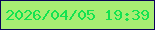 文字の大きさ：4、枠の色：0a0159、背景の色：a7ed73、文字の色：13e350 無料ブログパーツのブログ時計