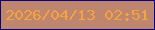 文字の大きさ：4、枠の色：0a017f、背景の色：be866f、文字の色：f6a240 無料ブログパーツのブログ時計