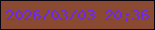 文字の大きさ：4、枠の色：0a0310、背景の色：8a4a31、文字の色：6a29f0 無料ブログパーツのブログ時計