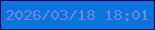 文字の大きさ：1、枠の色：0a0358、背景の色：0775dd、文字の色：6f82de 無料ブログパーツのブログ時計
